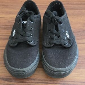 Vans Kids Black Canvas Sneakers